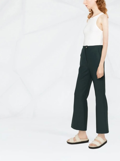 Nanushka Kyma cropped kick-flare trousers - Green - zdjęcie produktu nr 2