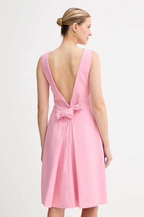 Weekend Max Mara sukienka bawełniana kolor różowy mini rozkloszowana 2515221016600 - zdjęcie produktu nr 2