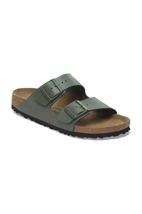 Birkenstock klapki skórzane Arizona damskie kolor zielony 1029107 - zdjęcie produktu nr 2