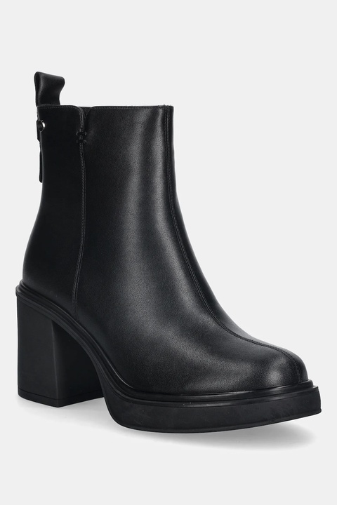GOE botki skórzane damskie kolor czarny na słupku SS2N4154 BLACK - zdjęcie produktu nr 1