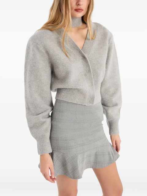 ROTATE BIRGER CHRISTENSEN balloon-sleeve V-neck cardigan - Grey - zdjęcie produktu nr 2