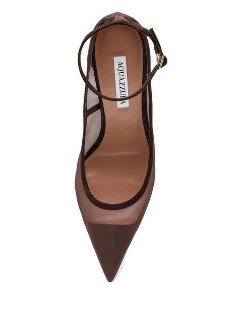 Aquazzura 85mm mesh-panelling heeled pumps - Brown - zdjęcie produktu nr 2