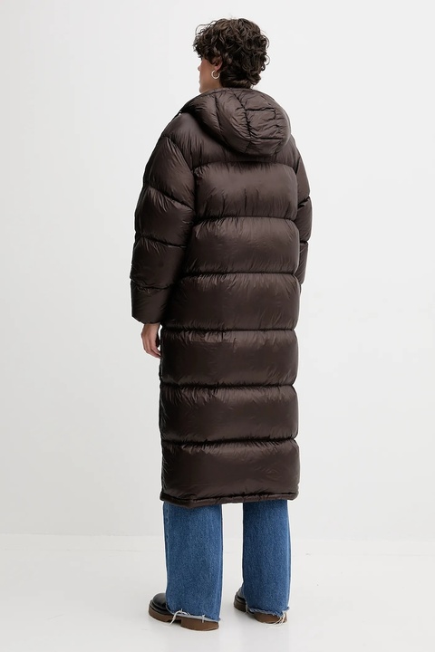Tommy Hilfiger kurtka puchowa kolor brązowy zimowa WW0WW46543 - zdjęcie produktu nr 2