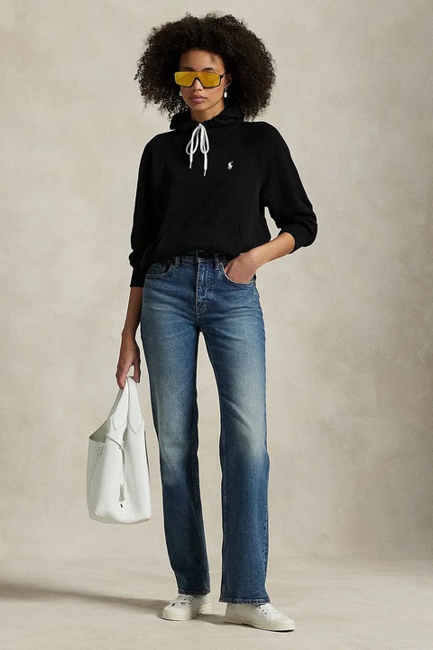 Polo Ralph Lauren bluza damska kolor czarny z kapturem gładka 211971691 - zdjęcie produktu nr 2