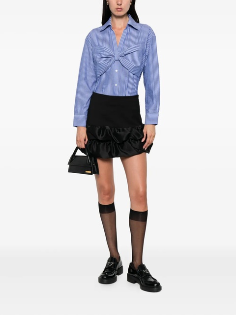 SANDRO striped bow-detail shirt - Blue - zdjęcie produktu nr 2