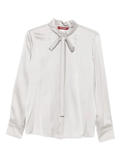 Max Mara ruffled-neck blouse - Grey - zdjęcie produktu nr 1