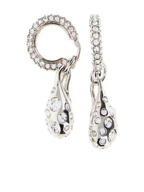 Marni crystal-embellished hoop earrings - Silver - zdjęcie produktu nr 1