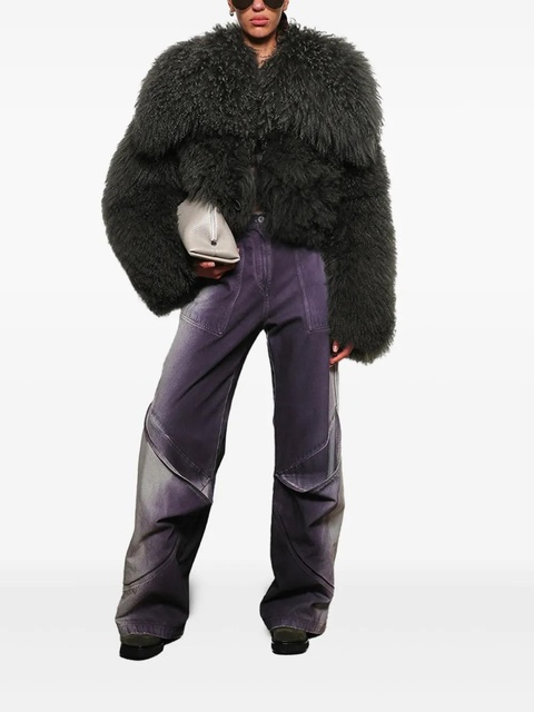 The Attico Cropped Shearling jacket - Green - zdjęcie produktu nr 2