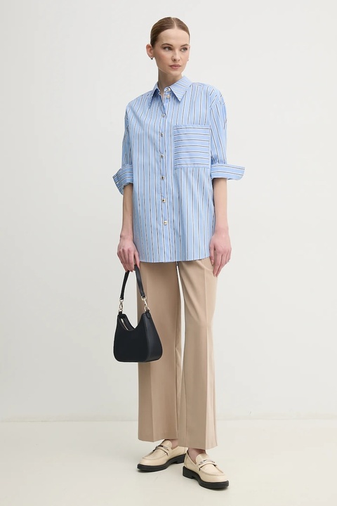 Marc Aurel koszula damska kolor niebieski relaxed z kołnierzykiem klasycznym 6277-2000-24780 - zdjęcie produktu nr 2