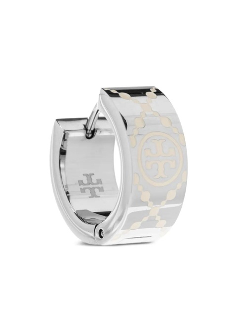 Tory Burch engraved logo earrings - Silver - zdjęcie produktu nr 2