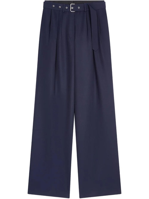 DRIES VAN NOTEN pleat-detailing trousers - Blue - zdjęcie produktu nr 1