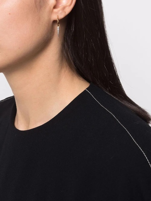 Missoma crystal pavé mini spike charm hoop earrings - Gold - zdjęcie produktu nr 1