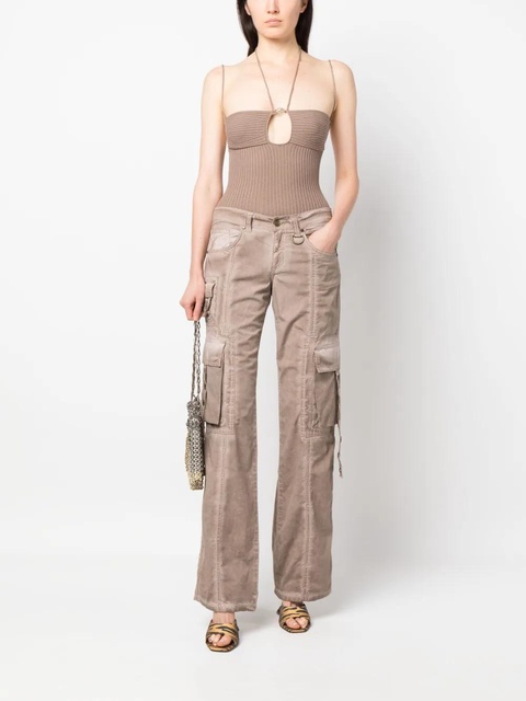 Blumarine halterneck knitted top - Brown - zdjęcie produktu nr 2