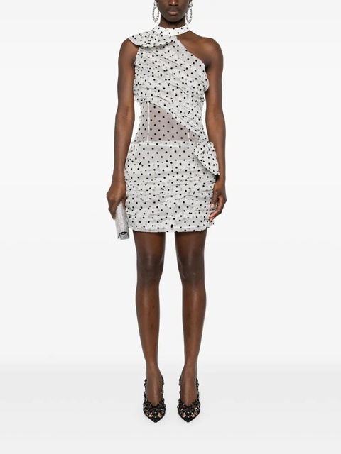 Alessandra Rich polka-dot organza mini dress - White - zdjęcie produktu nr 1