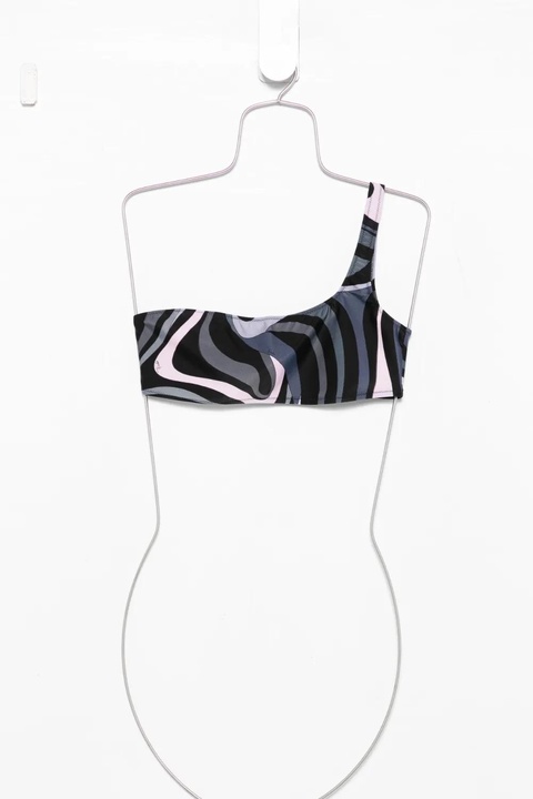 PUCCI one-shoulder bikini top - Black - zdjęcie produktu nr 2