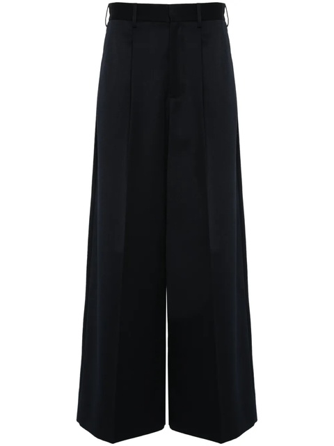 Simone Rocha pleated wide-leg trousers - Blue - zdjęcie produktu nr 1