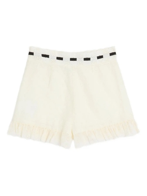 Valentino Garavani DAISY SANGALLO POLKA DOT SHORTS - White - zdjęcie produktu nr 2