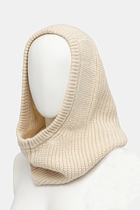UGG kaptur z domieszką wełny CABLE kolor biały 102740 - zdjęcie produktu nr 2