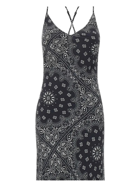 MC2 Saint Barth paisley-print slip day dress - Black - zdjęcie produktu nr 2