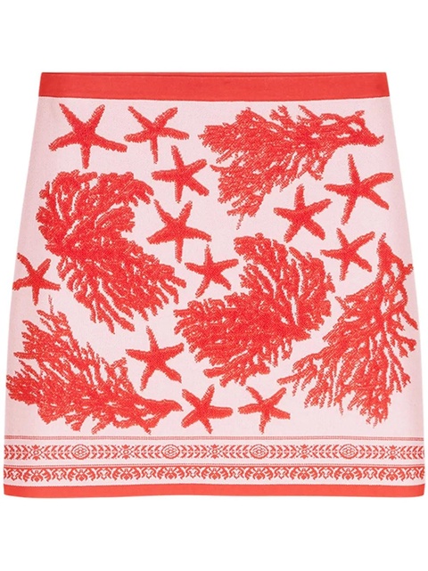 Versace Barocco Sea knitted mini skirt - Red - zdjęcie produktu nr 1