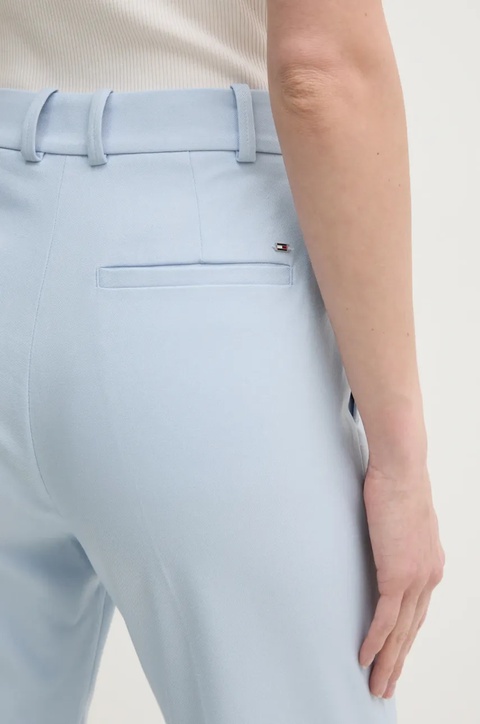 Tommy Hilfiger spodnie damskie kolor niebieski proste high waist WW0WW39723 - zdjęcie produktu nr 2