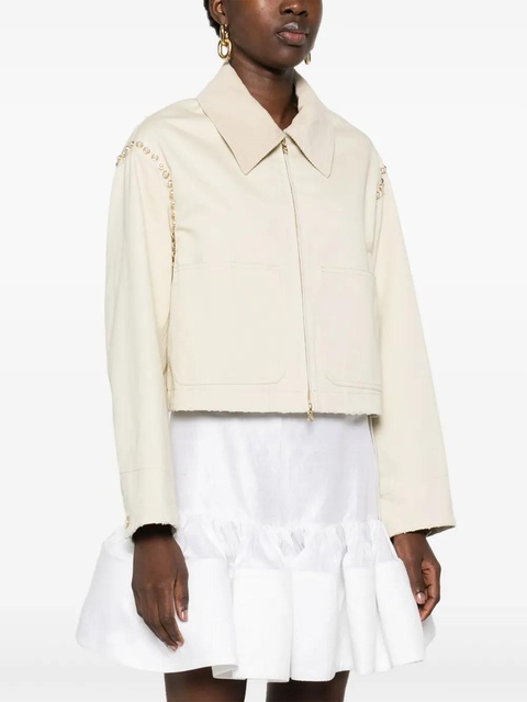 SANDRO corduroy-collar jacket - Neutrals - zdjęcie produktu nr 2