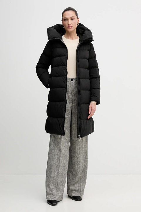 Sisley spodnie damskie kolor czarny szerokie high waist 4D12LF07V - zdjęcie produktu nr 2