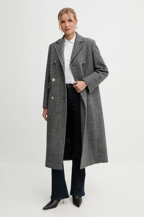 MAX&Co. płaszcz z dodatkiem wełny kolor szary 2526016034200 - zdjęcie produktu nr 1