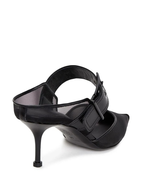 Alexander McQueen 65mm Punk buckled mesh mules - Black - zdjęcie produktu nr 2