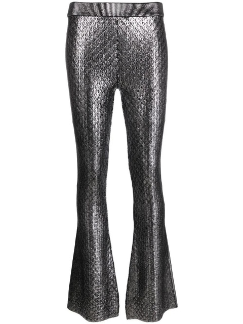 Rabanne high waist flared trousers - Silver - zdjęcie produktu nr 1