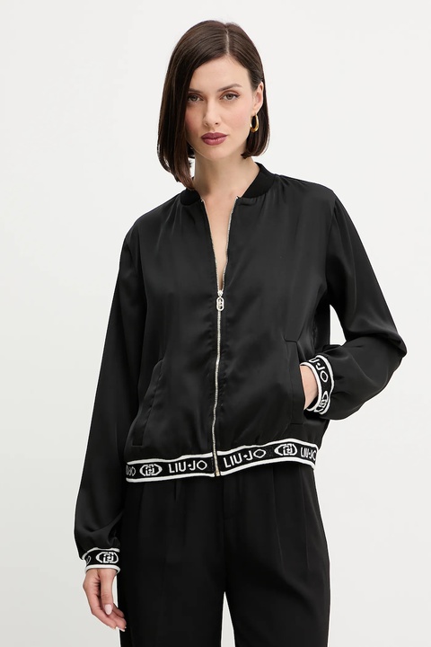 Liu Jo bluza damska kolor czarny gładka TF5191.T004A - zdjęcie produktu nr 1