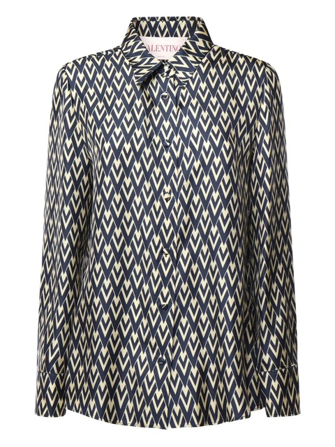 Valentino Garavani Toute La V twill shirt - Blue - zdjęcie produktu nr 1