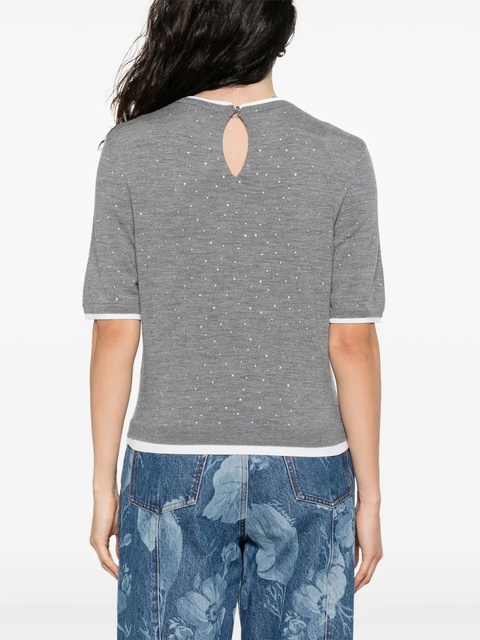 Maje rhinestone-embellished T-shirt - Grey - zdjęcie produktu nr 2