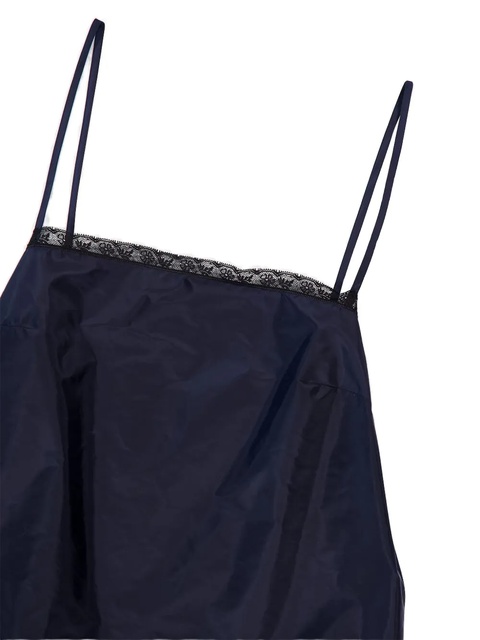 Prada lace-trimmed tank top - Blue - zdjęcie produktu nr 2