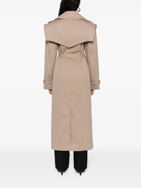 Balmain double-breasted twill maxi coat - Neutrals - zdjęcie produktu nr 2