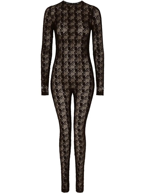 Dolce & Gabbana semi-sheer lace jumpsuit - Black - zdjęcie produktu nr 1