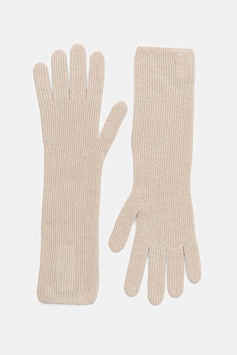 Marc O'Polo rękawiczki wełniane damskie kolor beżowy 509517904017 - zdjęcie produktu nr 1
