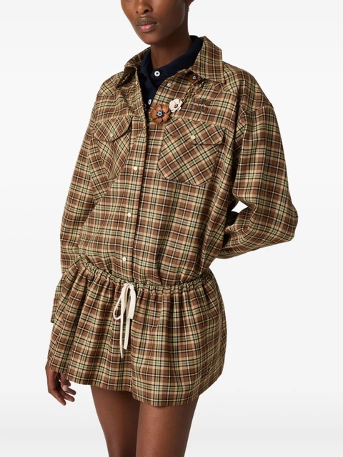 Miu Miu Plaid shirt - Brown - zdjęcie produktu nr 2