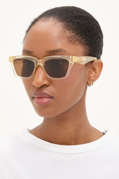 Jacquemus okulary przeciwsłoneczne CARRE damskie kolor żółty JAC109C3SUN - zdjęcie produktu nr 1