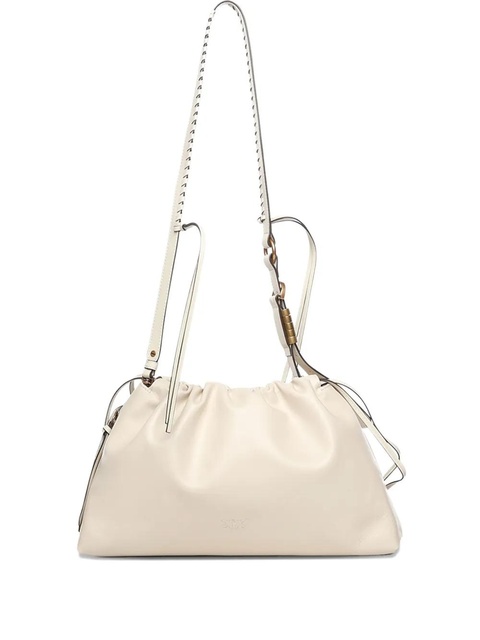 PINKO large drawstring logo clutch bag - Neutrals - zdjęcie produktu nr 1
