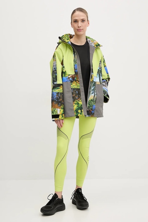 adidas by Stella McCartney legginsy treningowe TruePace kolor zielony z nadrukiem JJ0132 - zdjęcie produktu nr 1