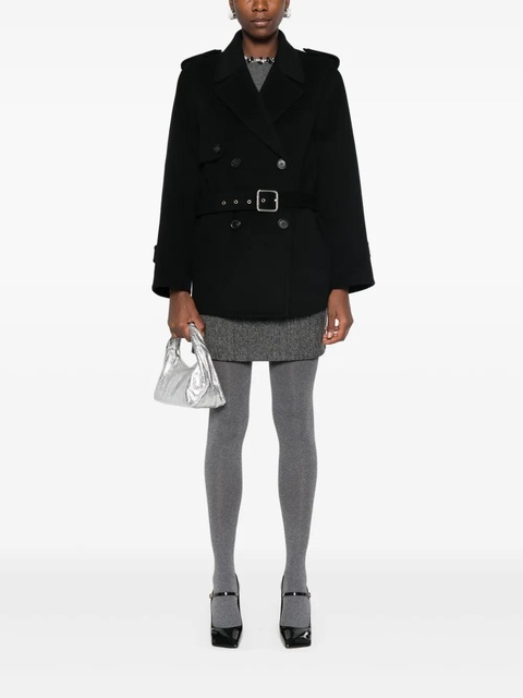 PINKO double-breasted belted coat - Black - zdjęcie produktu nr 2