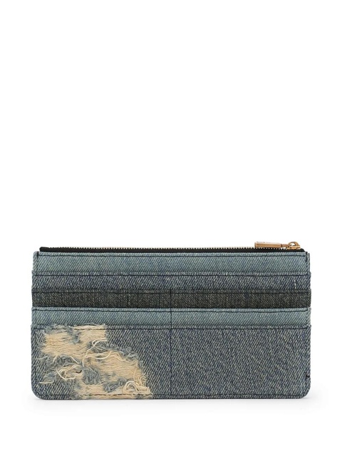 Dolce & Gabbana logo-plaque patchwork wallet - Blue - zdjęcie produktu nr 2