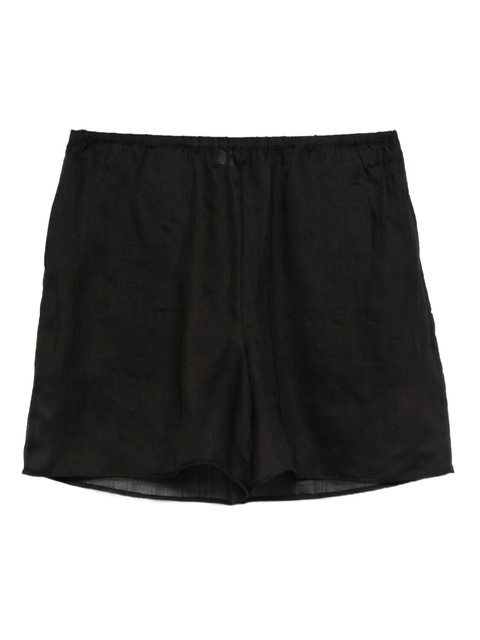 TOTEME elasticated ramie shorts - Black - zdjęcie produktu nr 1