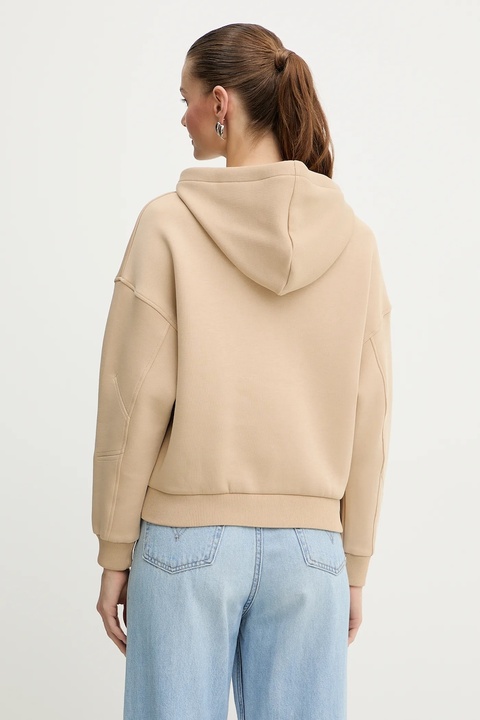 Armani Exchange bluza damska kolor zielony z kapturem gładka XW000745 AF16134 - zdjęcie produktu nr 2