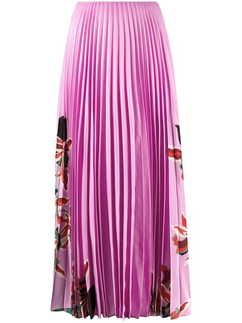 Valentino Garavani floral print pleated skirt - Pink - zdjęcie produktu nr 1