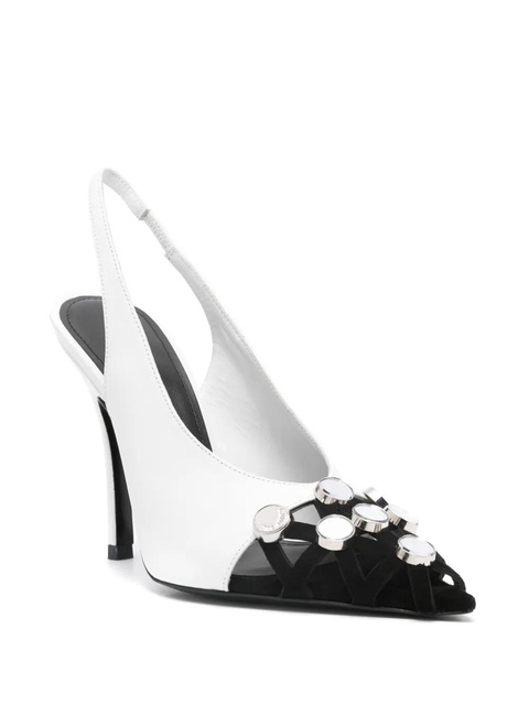 The Attico 105mm Fiona slingback pumps - White - zdjęcie produktu nr 2