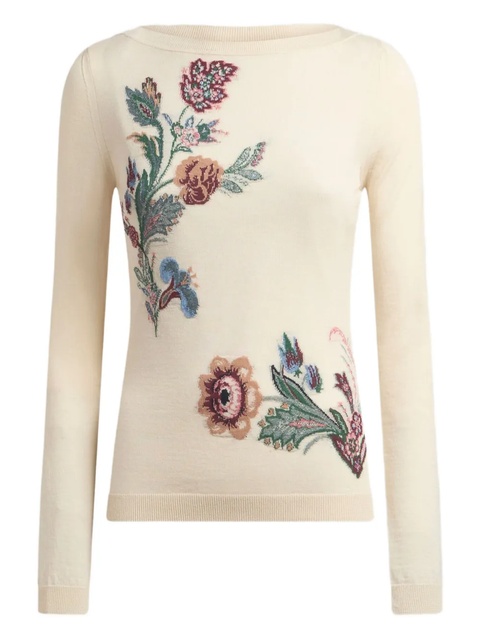ETRO floral-jacquard sweater - Neutrals - zdjęcie produktu nr 1