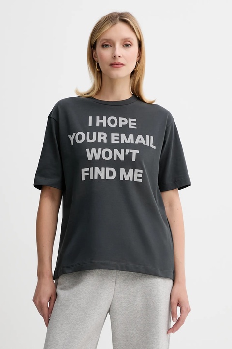 MAX&Co. t-shirt bawełniany damski kolor szary 2528976032200 - zdjęcie produktu nr 1