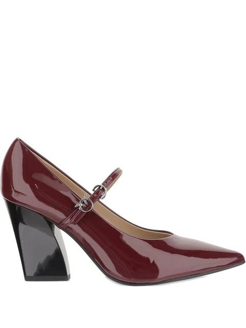 PINKO 80MM patent leather ankle-strap pumps - Red - zdjęcie produktu nr 1